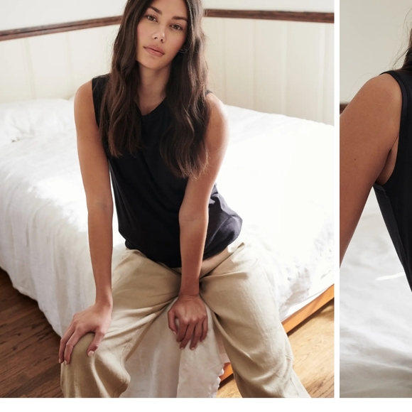 Reserved: Quince Cotton Modal Muscle Tank Tee Small Mist, M White, M Gray - Picture 4 of 7